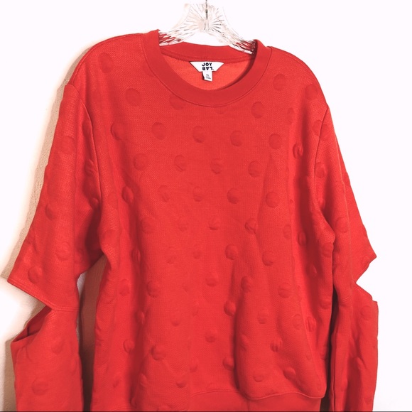 JoyLab | Orange Polka Dot Sweater 3D Bubbles - Picture 3 of 8